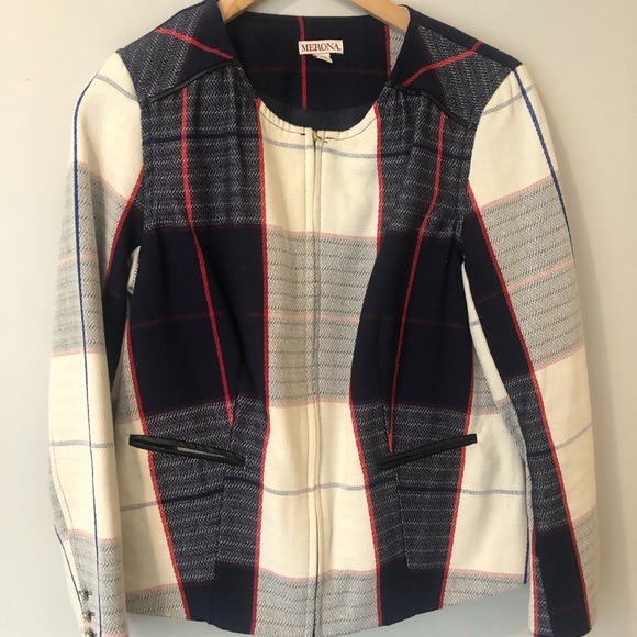 Merona plaid zip up blazer - Picture 3 of 9